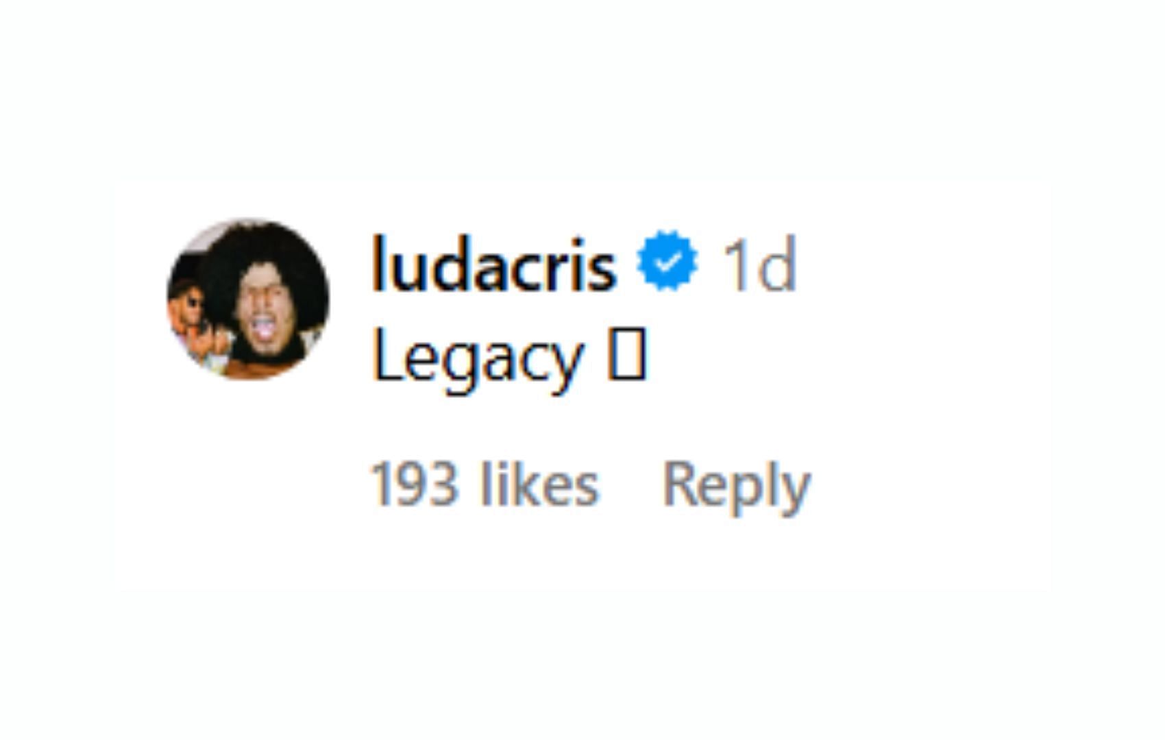 Ludacris&#039; comment on La La Anthony&#039;s post