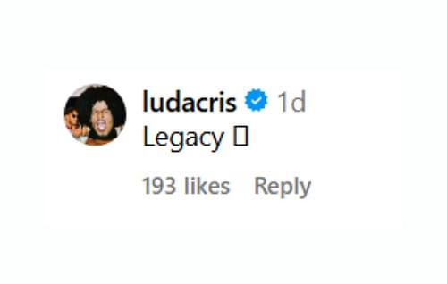 Ludacris' comment on La La Anthony's post