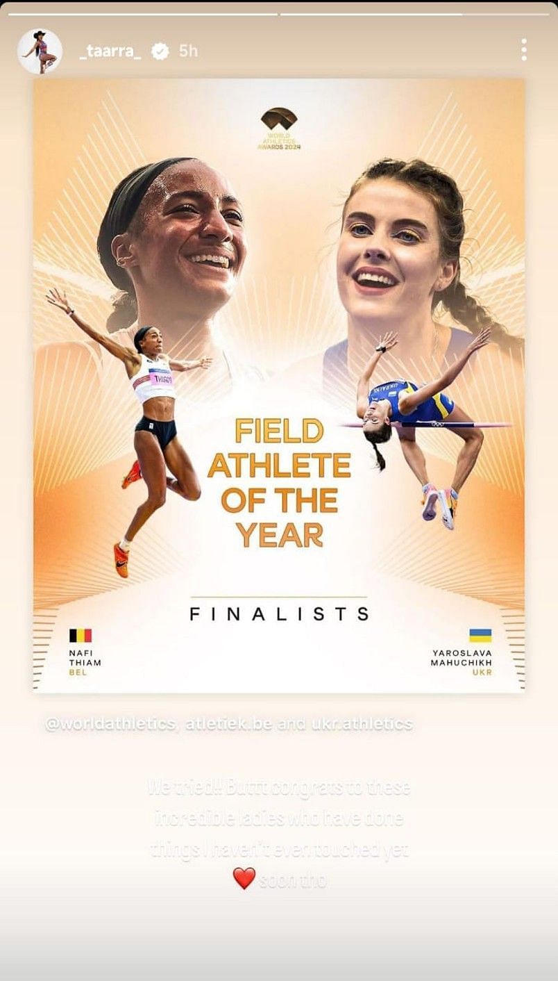 "Let it be known a new Tara DavisWoodhall has emerged" Olympic