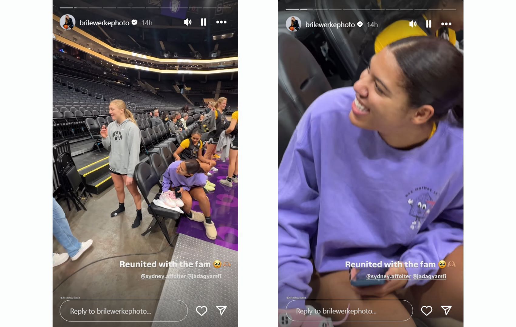 Iowa Hawkeyes photographer Bri Lewerke&#039;s IG story on Nov. 10