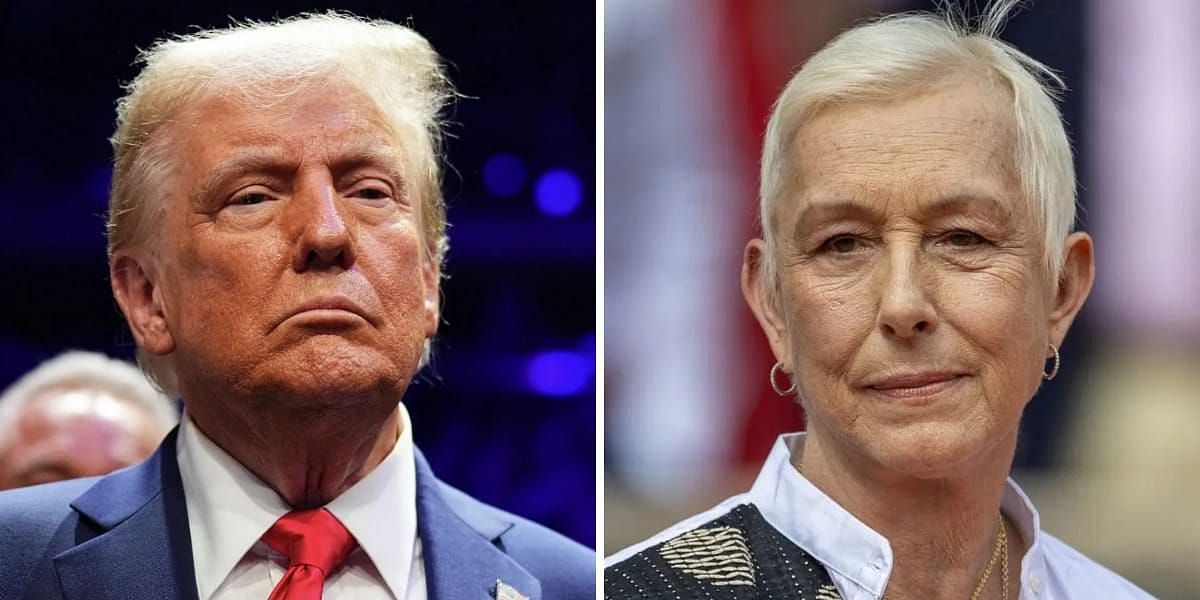 Donald Trump (L) &amp; Martina Navratilova (R) (Image source: GETTY)