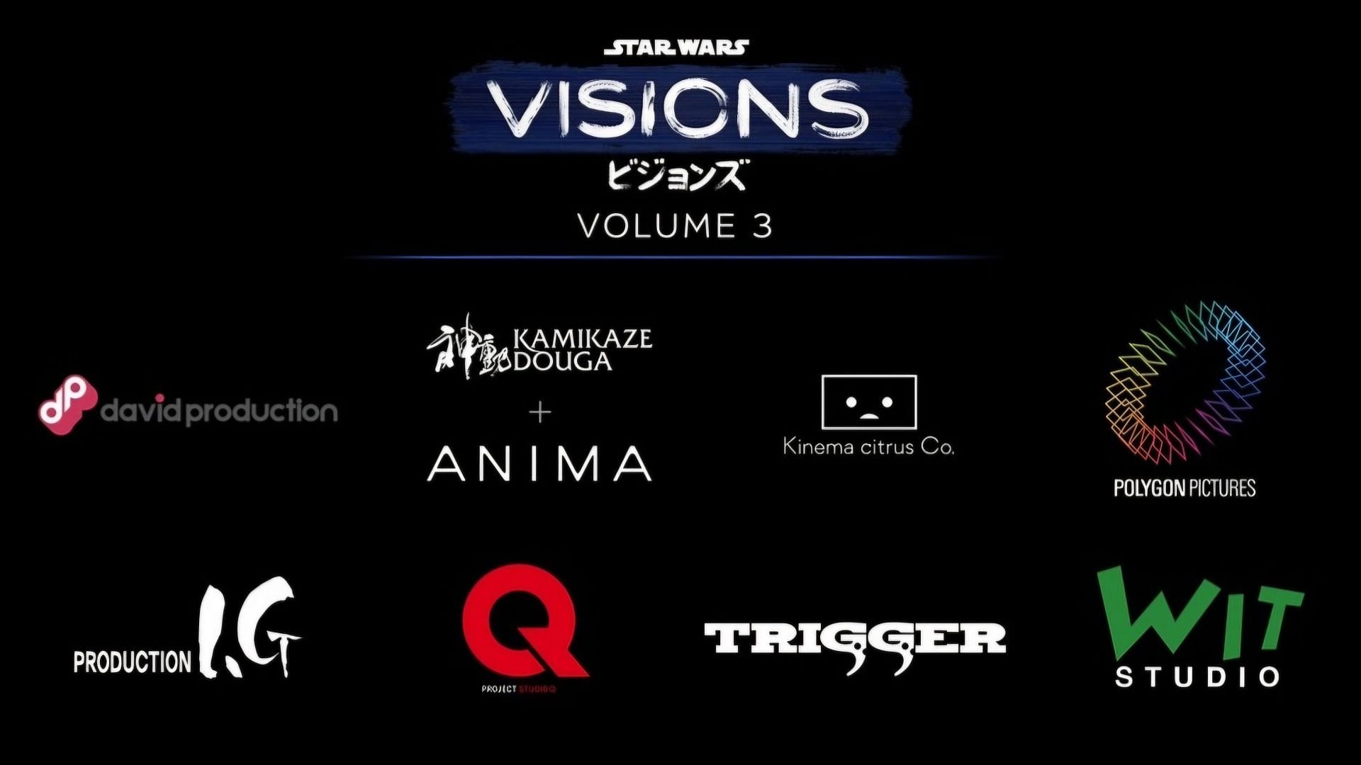 The anime studios that have contributed to Star Wars: Visions season 3 (Image via @starwars / Instagram)