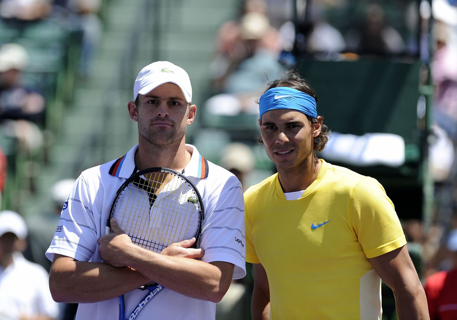 Andy Roddick (L) &amp; Rafael Nada (R) in 2010 [Image Source: Getty Images]