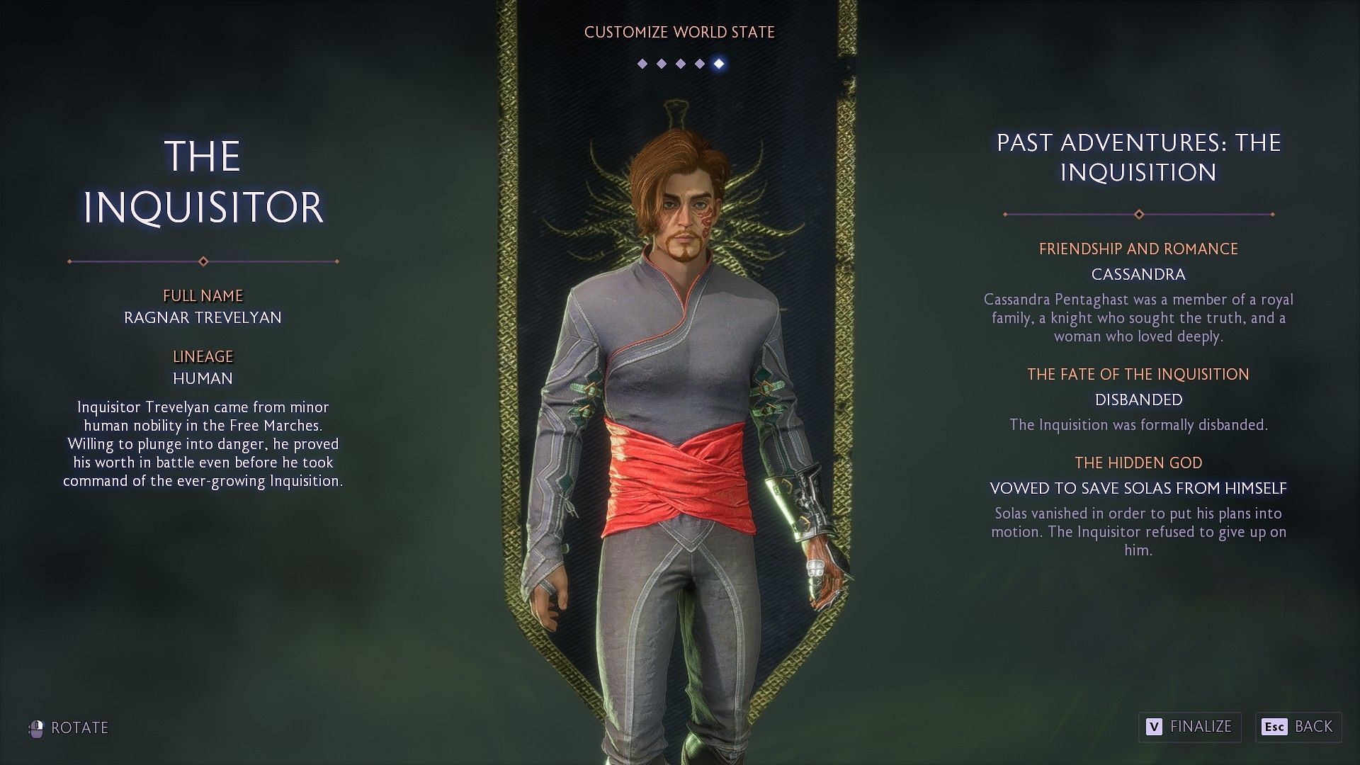 You can customize the Inquisitor (Image via BioWare)