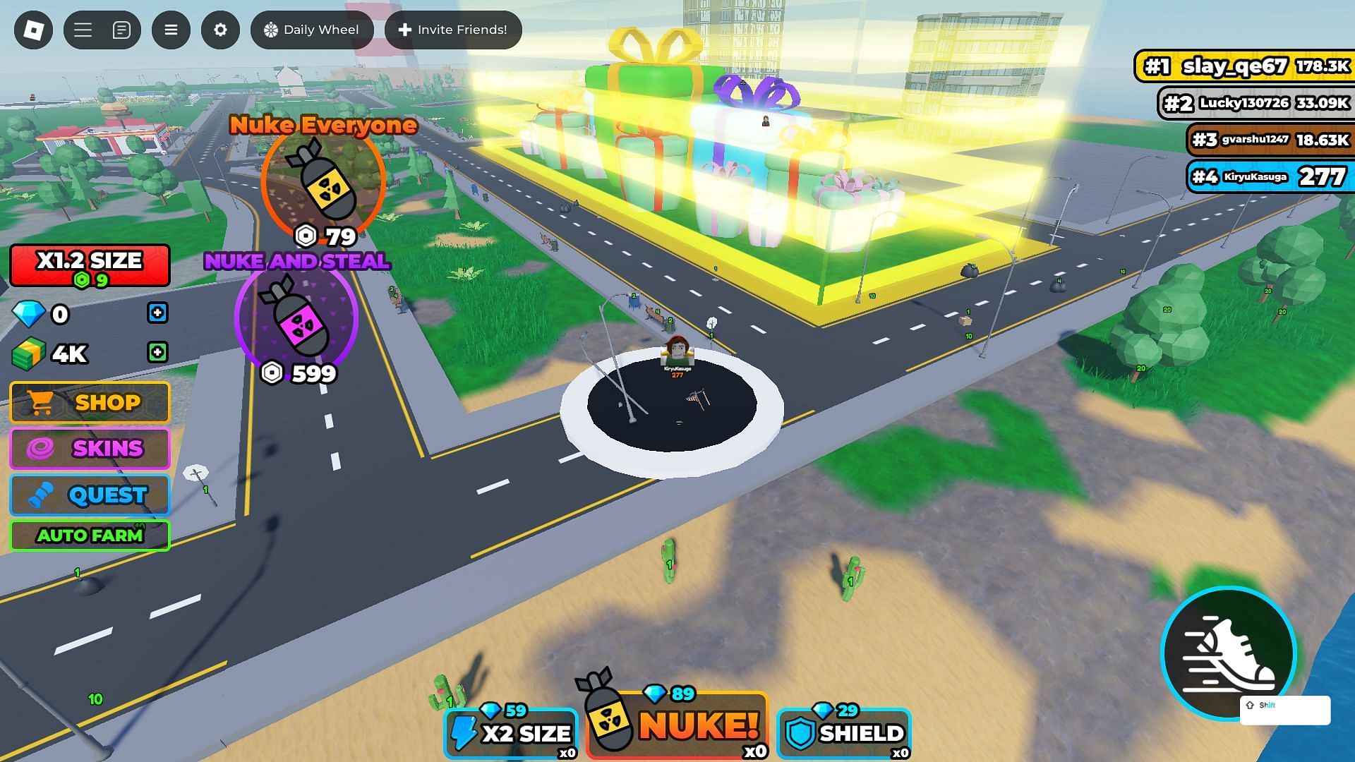 The Auto Farm feature (Image via Roblox)