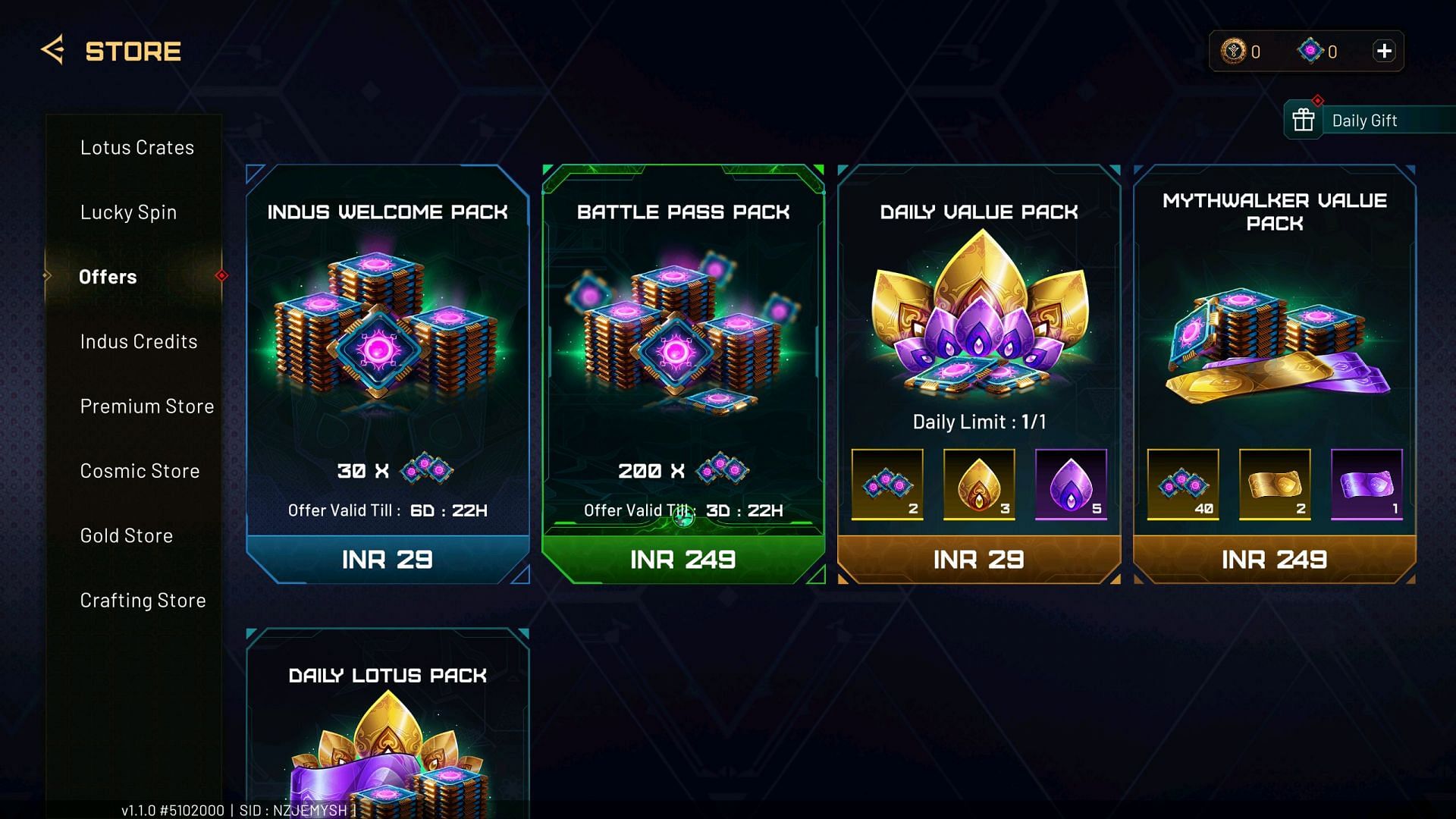 There are a few additional offers as well (Image via Garena)