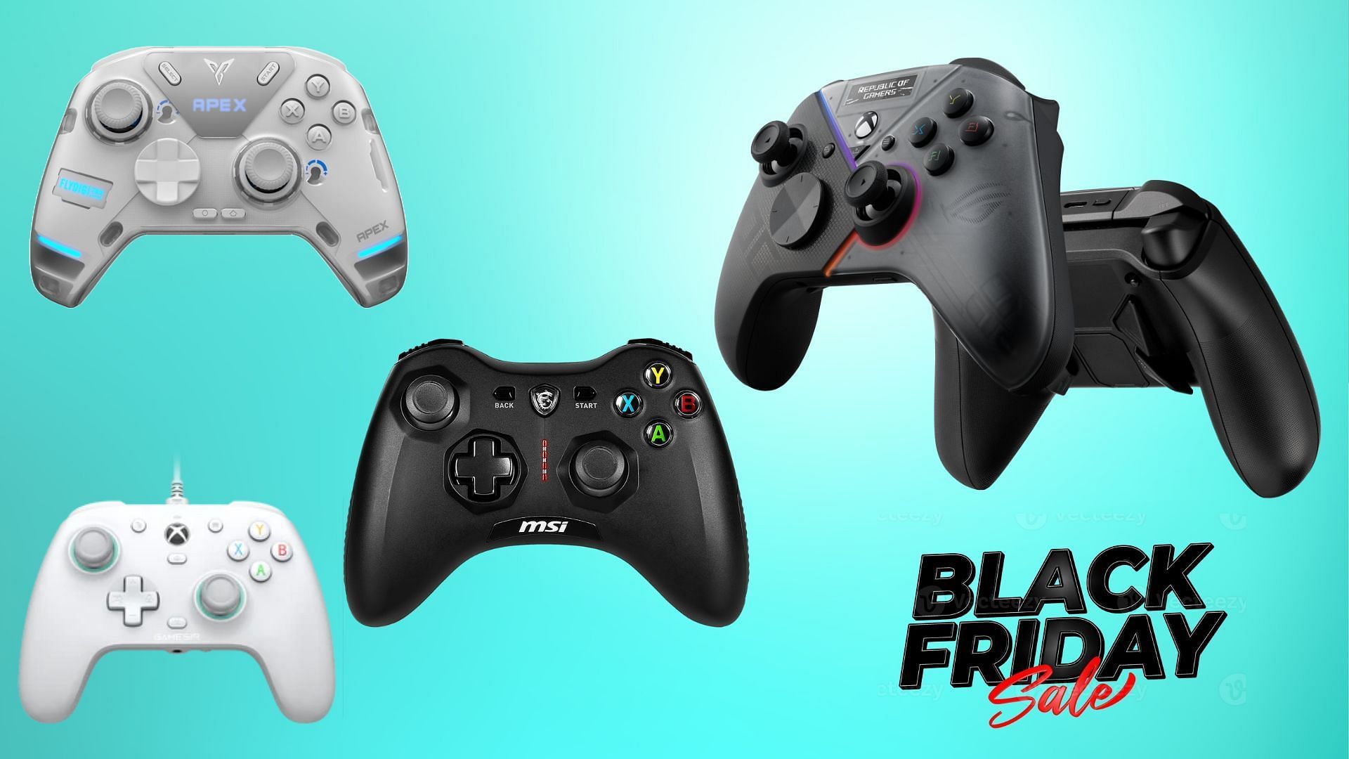 The best Newegg game controller deals to check out during Black Friday (Image via Newegg, Asus, MSI)