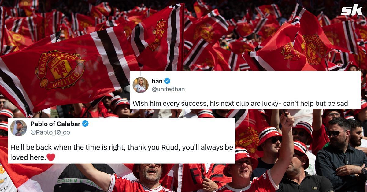  Manchester United fans react as Ruud Van Nistelrooy departs club after interim stint- Source: Image from Getty, x/@Pablo_10_co, @unitedhan