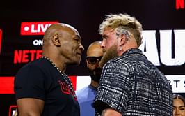 Photos: Jake Paul recreates iconic fight snaps "like" Mike Tyson with their bout just a few days away