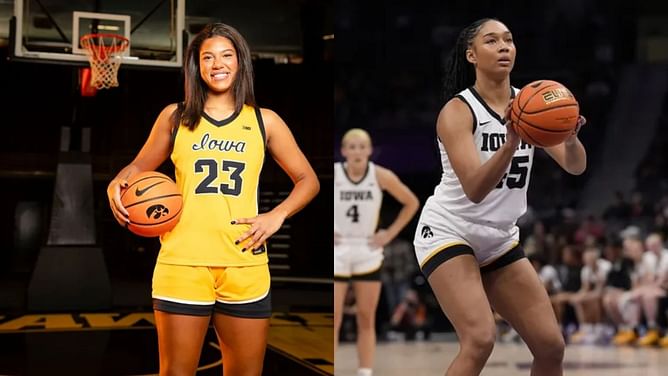 "All your problems no longer exist": Iowa's Jada Gyamfi shows off stylish outfits ft. Hannah Stuelke in a blue mini dress
