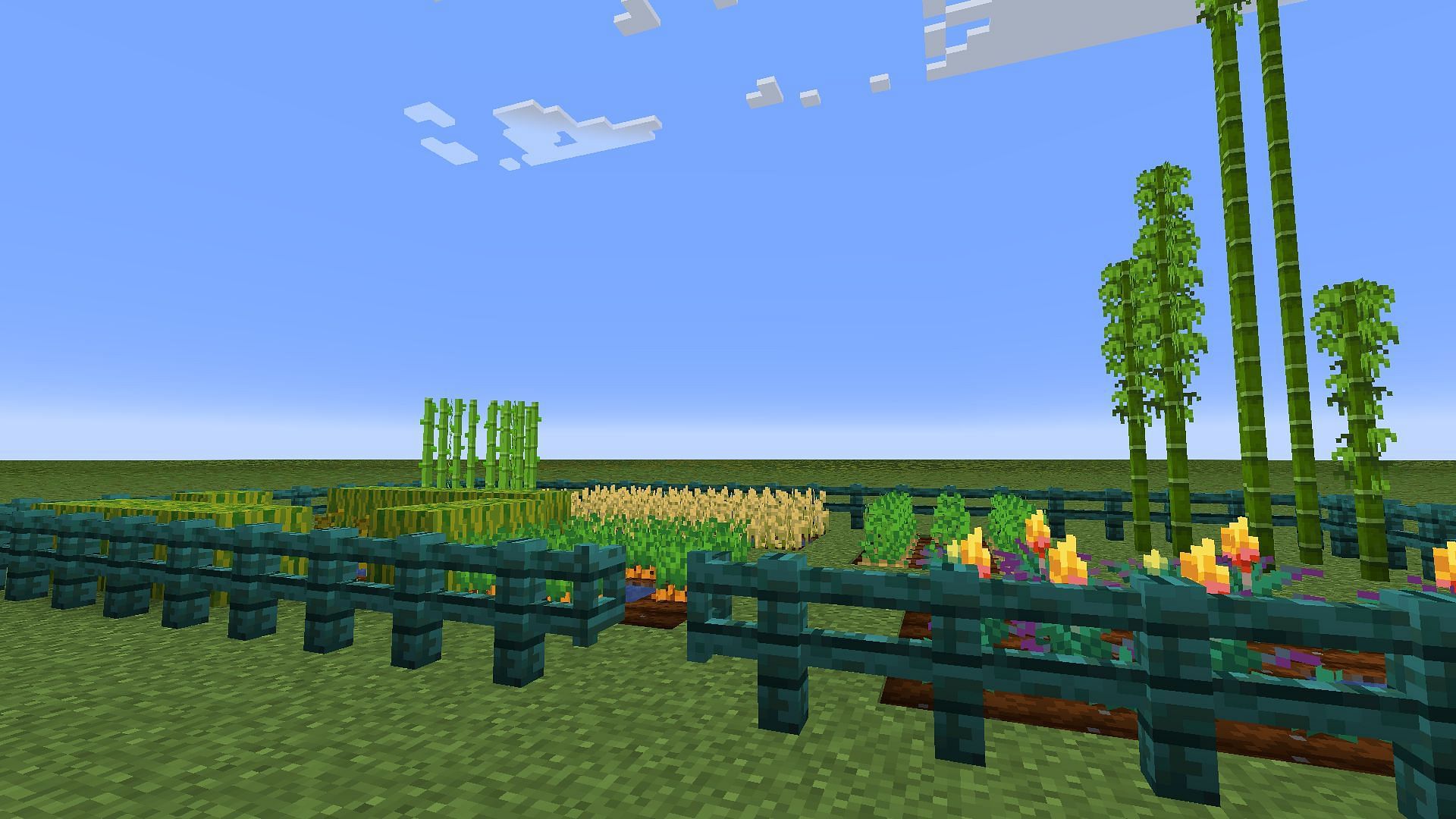 Make sure to build a fence around your crops in Minecraft (Image via Mojang Studios)