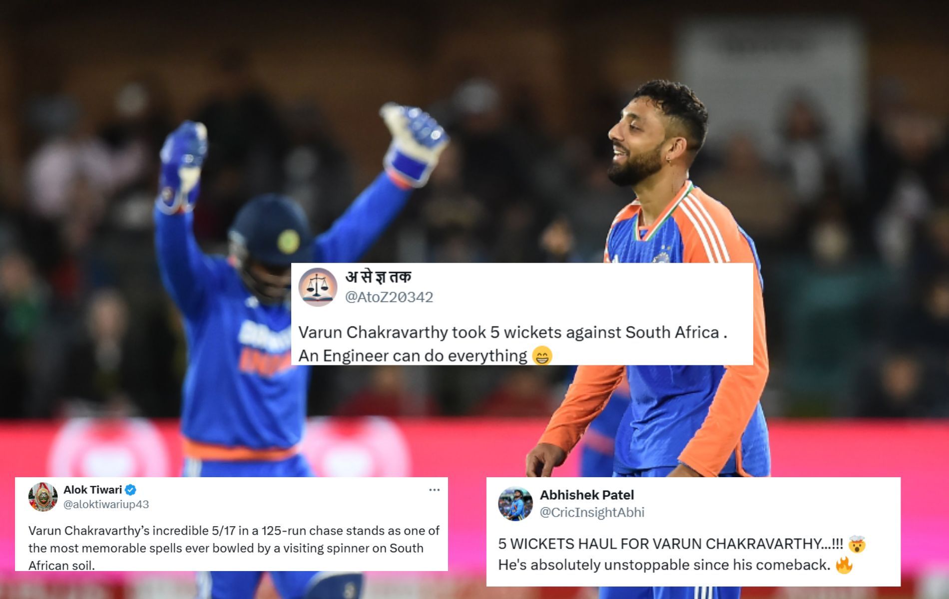 "An Engineer can do everything"- Fans hail Varun Chakravarthy for magnificent five-wicket haul in 2nd IND vs SA T20I