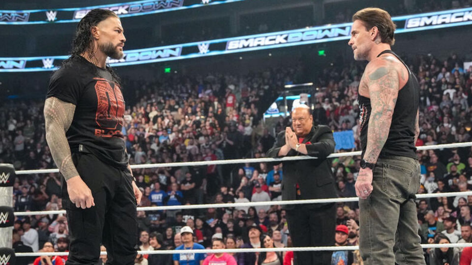 Roman Reigns, Paul Heyman, and CM Punk in picture [Image credits: wwe.com]