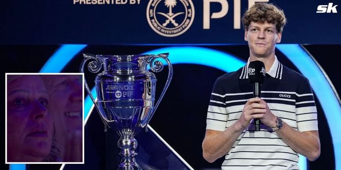 Jannik Sinner gets emotional; recalls parents' "sacrifices" as mother Siglinde bursts into tears while watching him accept year-end World No. 1 trophy