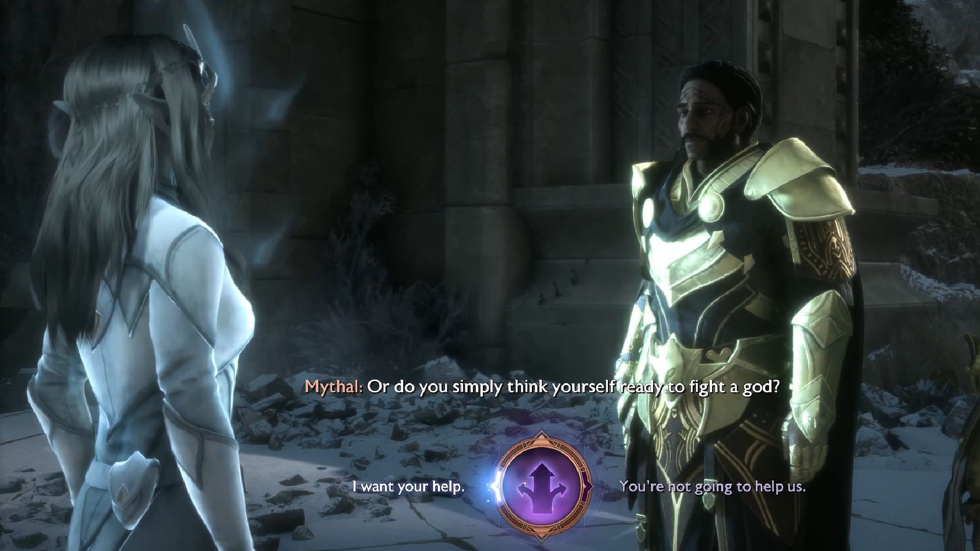 A Still from Regrets of the Dread Wolf side quest concluding part (Image via Bioware || YouTube@LunarGaming)