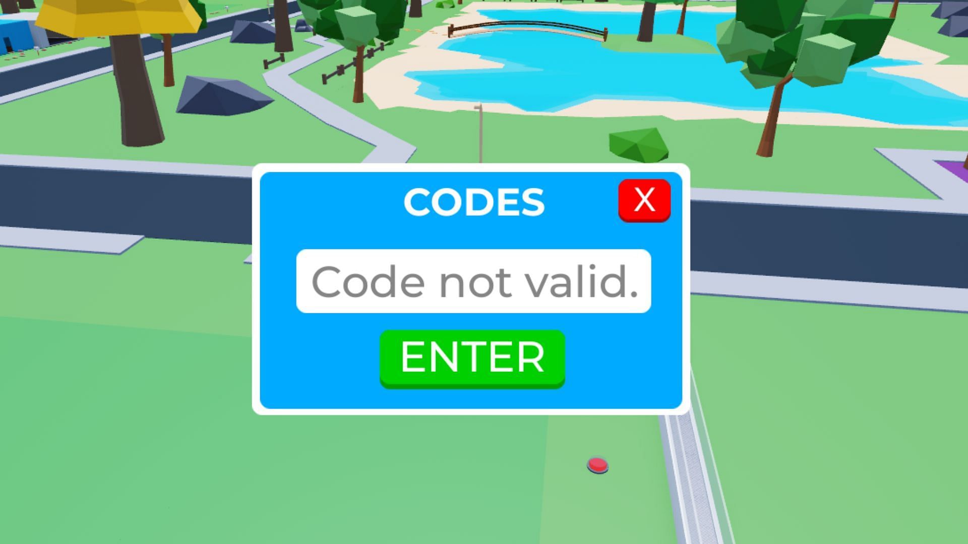 Super Container House Tycoon invalid code issue (Image via Roblox)