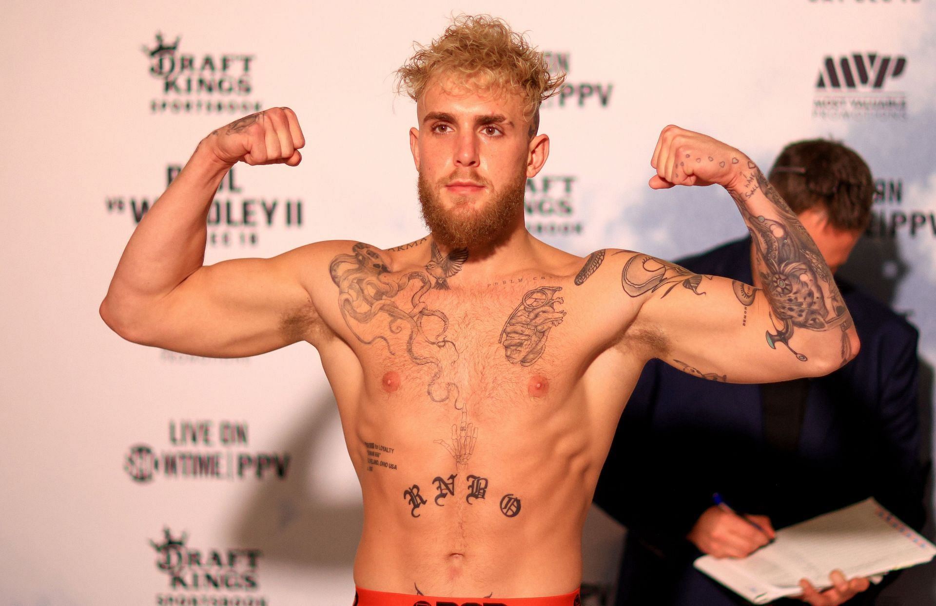 Jake Paul v Tyron Woodley - Weigh-in