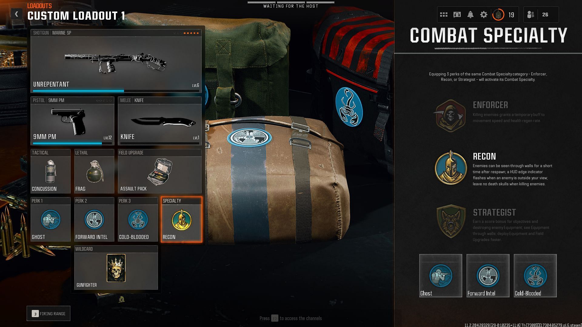 Use three Blue Perks to activate the Recon Combat Speciality (Image via Activision)