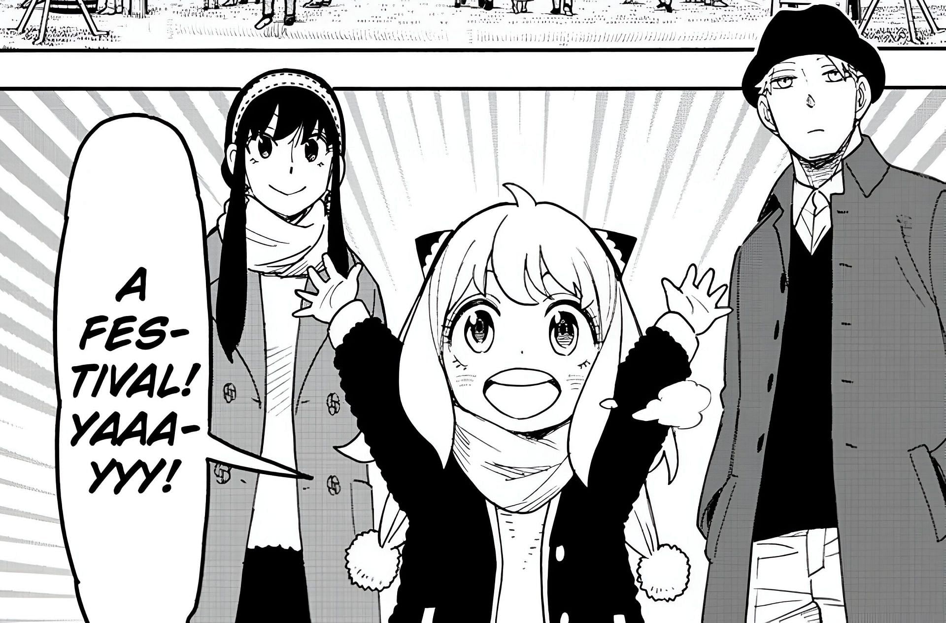 The Forger family as seen in the Spy X Family manga (Image via Shueisha)