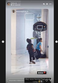 Ja Morant's daughter Kaari and Derrick Rose's youngest son London playing together (Credits: IG / KK Nixon)