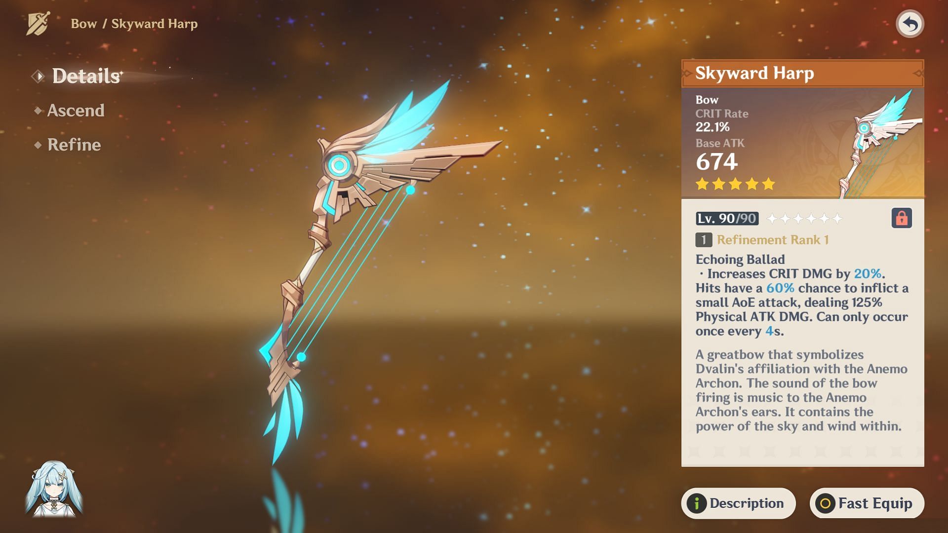 Skyward Harp is a decent choice (Image via HoYoverse)