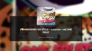 One Fruit Awakened Six Style update patch notes