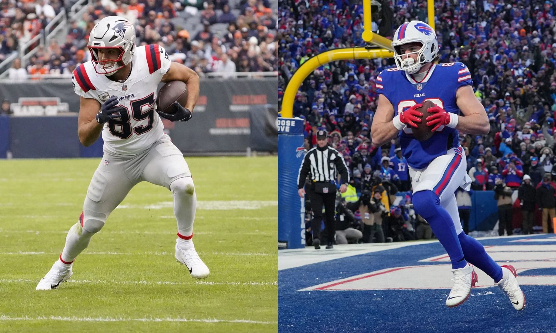 Hunter Henry or Dawson Knox: Who should I start for Fantasy Football Week 11? (Image credit: Imagn)