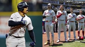 What would the Phillies' batting lineup look like at the top if they manage to get Juan Soto? ft. Bryce Harper, Kyle Schwarber, and Trea Turner