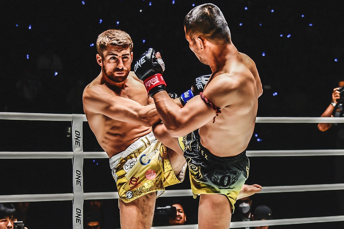 Jonathan Haggerty during his match against against Nong-O in Bangkok. [Photo from ONE Championship]