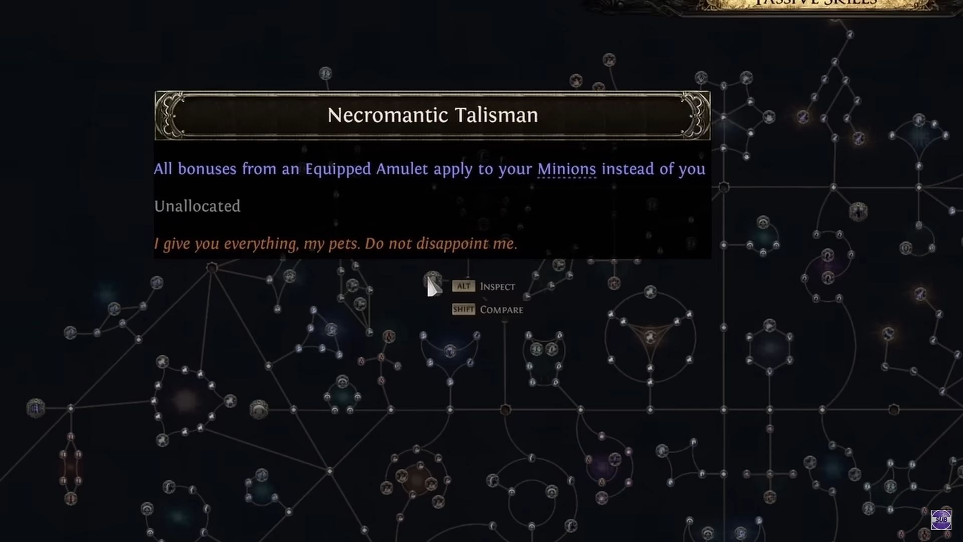 Necromantic Talisman will make your bones strong in Path of Exile 2 (Image via Grinding Gear Games)