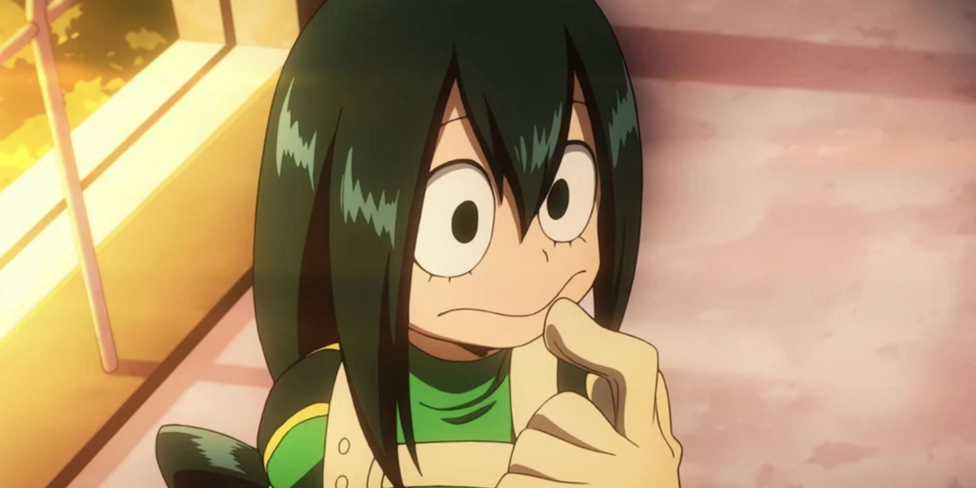 Tsuyu Asui as seen in anime (Image via Studio Bones)