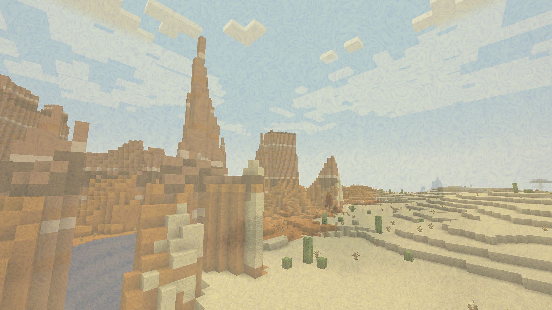 This could be the warm biome equivalent of rain (Image via Mojang Studios)