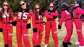 IN PHOTOS: Kristin Juszczyk and George Kittle's wife Claire twin in customized snowsuits to beat cold at 49ers vs Packers