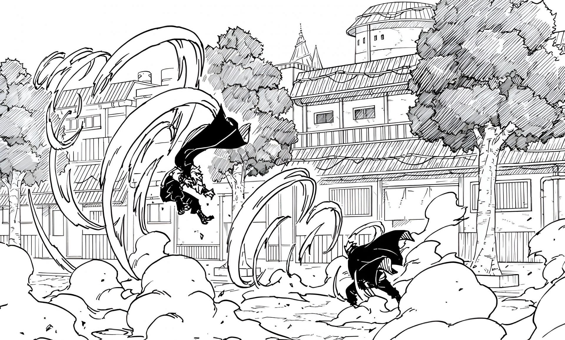 The protagonist&#039;s Rasengan Uzuhiko (Image via Mikio Ikemoto and Masashi Kishimoto/Shueisha)