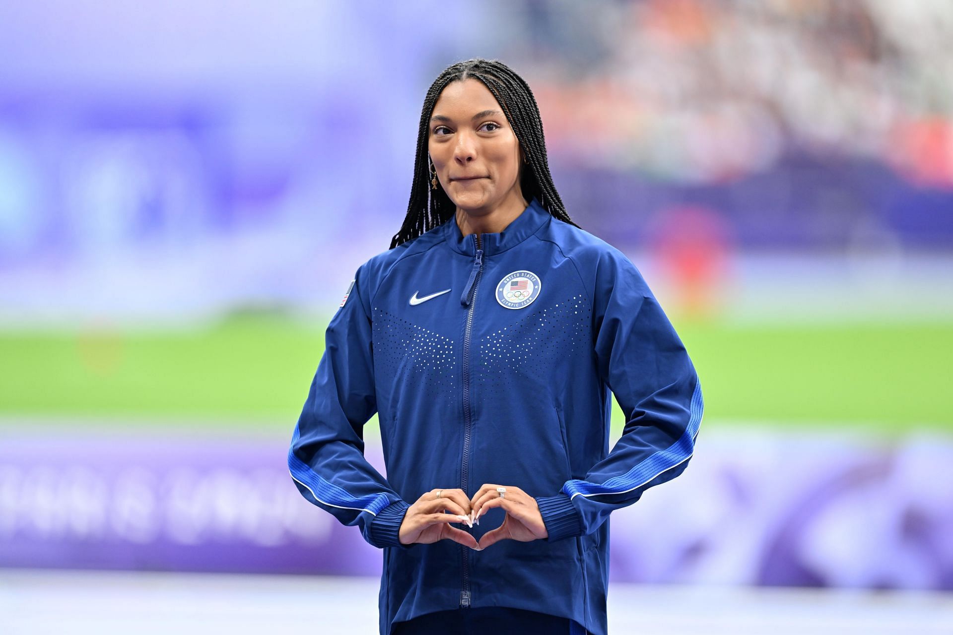 Olympic Games Paris 2024 - Women&#039;s Long Jump - Tara Davis-Woodhall wins gold medal (Source: Getty)