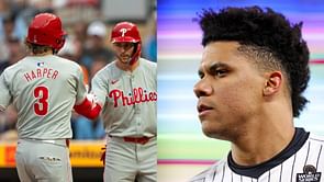 "Only thing that will sway that clown is money" - Fans react to Phillies planning to get Juan Soto using ex-teammates Bryce Harper & Trea Turner