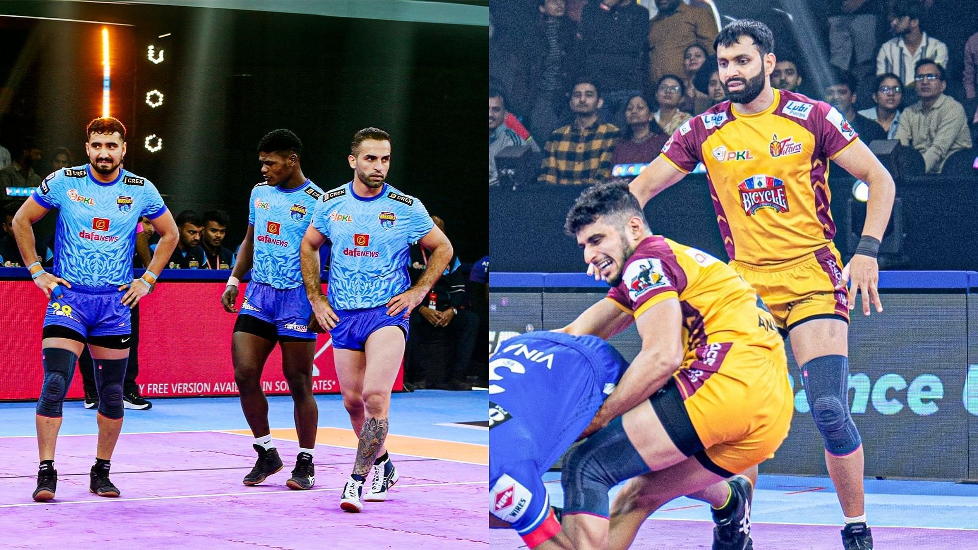 बंगाल वॉरियर्स vs तेलुगू टाइटंस (Photo Credit- X/@Telugu_Titans/@Bengalwarriorz)