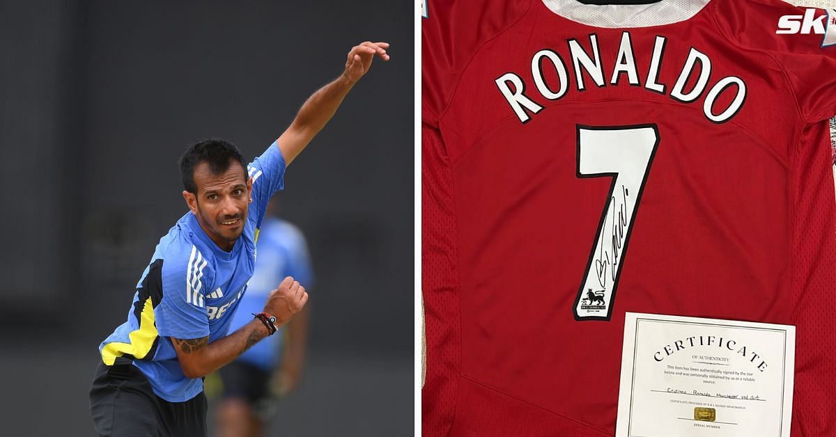 Yuzvendra Chahal (GETTY), Cristiano Ronaldo jersey (Yuzi Chahal/X)