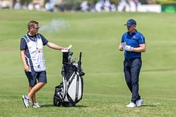 WATCH: Matt Wallace and caddie walk away after golfer causes damage to the fairway at the DP World Tour Championship