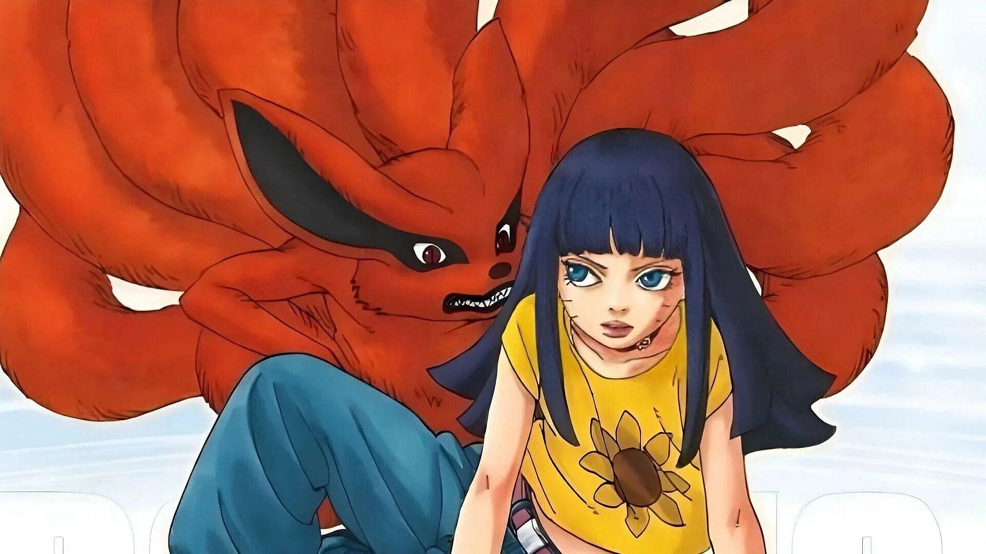 Himawari and Kurama as seen in the manga (Image via Shueisha)