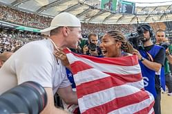 Tara Davis-Woodhall and husband Hunter Woodhall receive major honor alongside other athletes for their victorious pursuits at the Paris Olympics