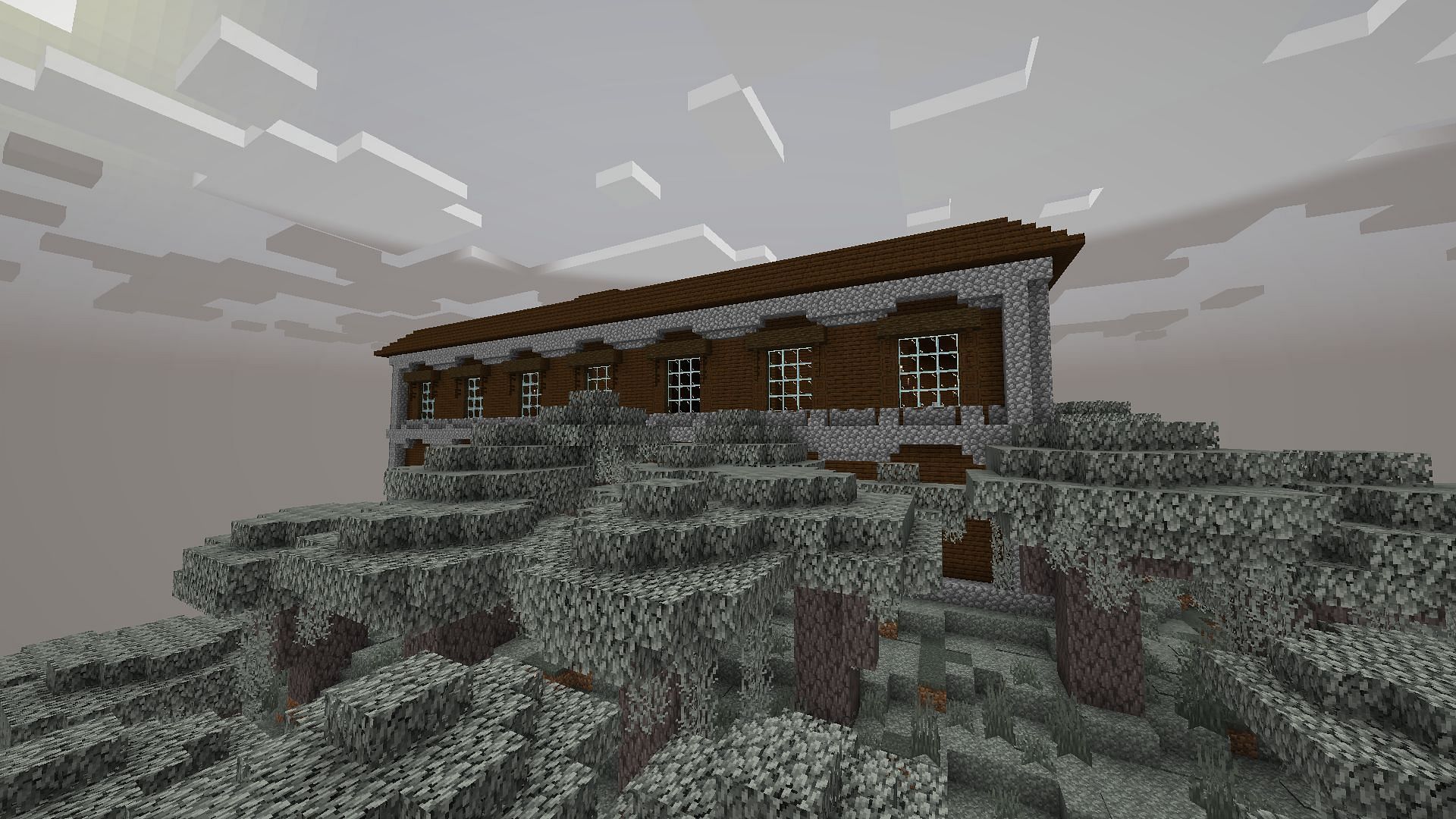 A preview of how a Woodland Mansion would look in Pale Garden (Image via Mojang Studios)