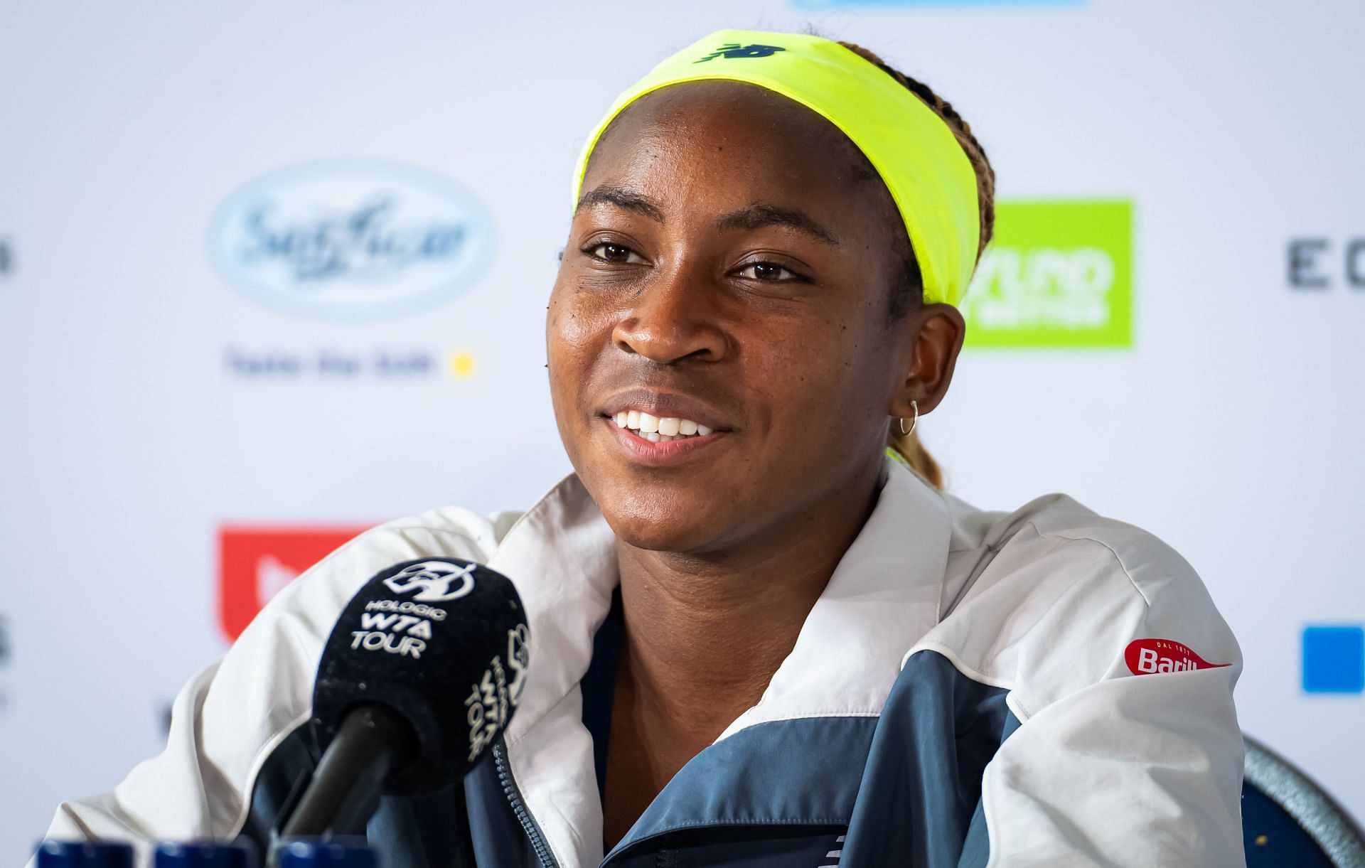 Coco Gauff speaking to the press [Image Source: Getty Images]