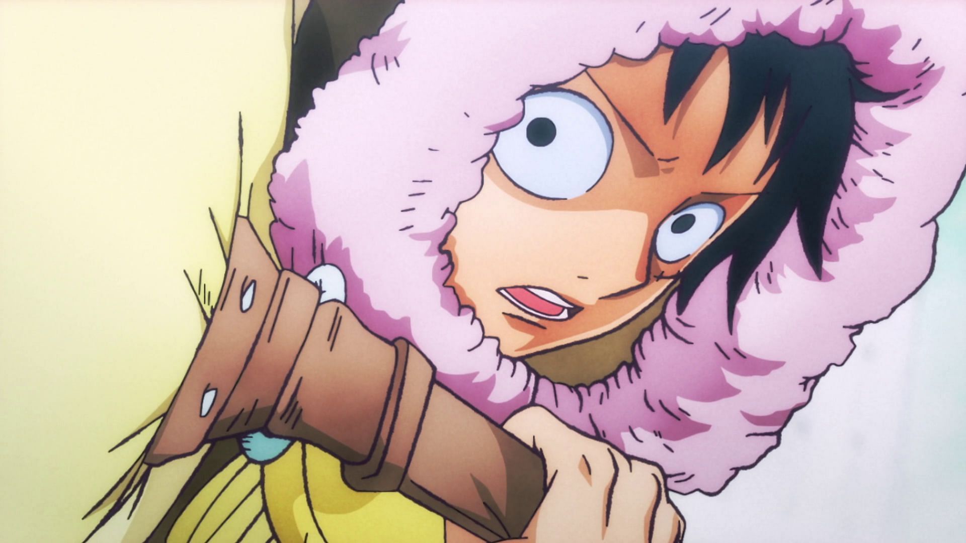 Monkey D. Luffy in the Fish-Man Island Saga anime remake (Image via Toei Animation)