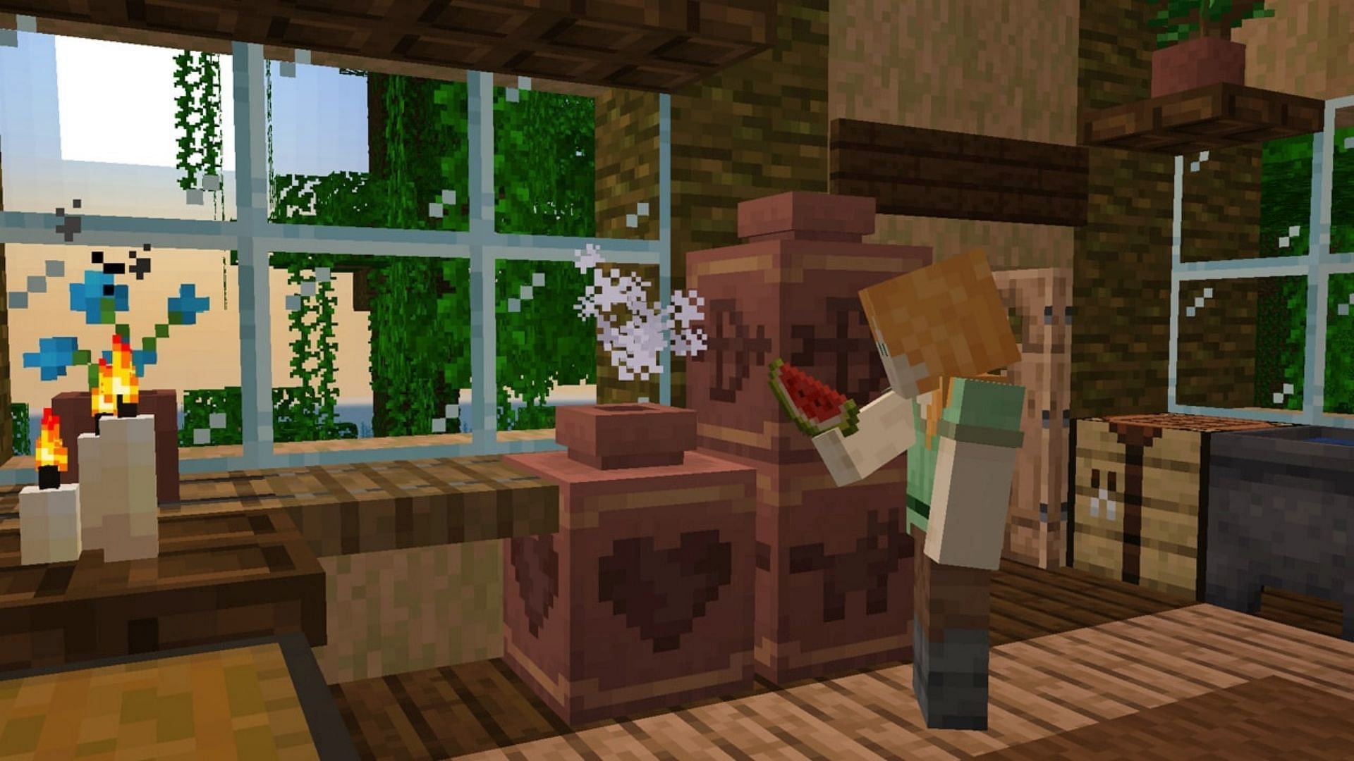 Minecraft game drops began with the Bats and Pots update (Image via Mojang Studios)