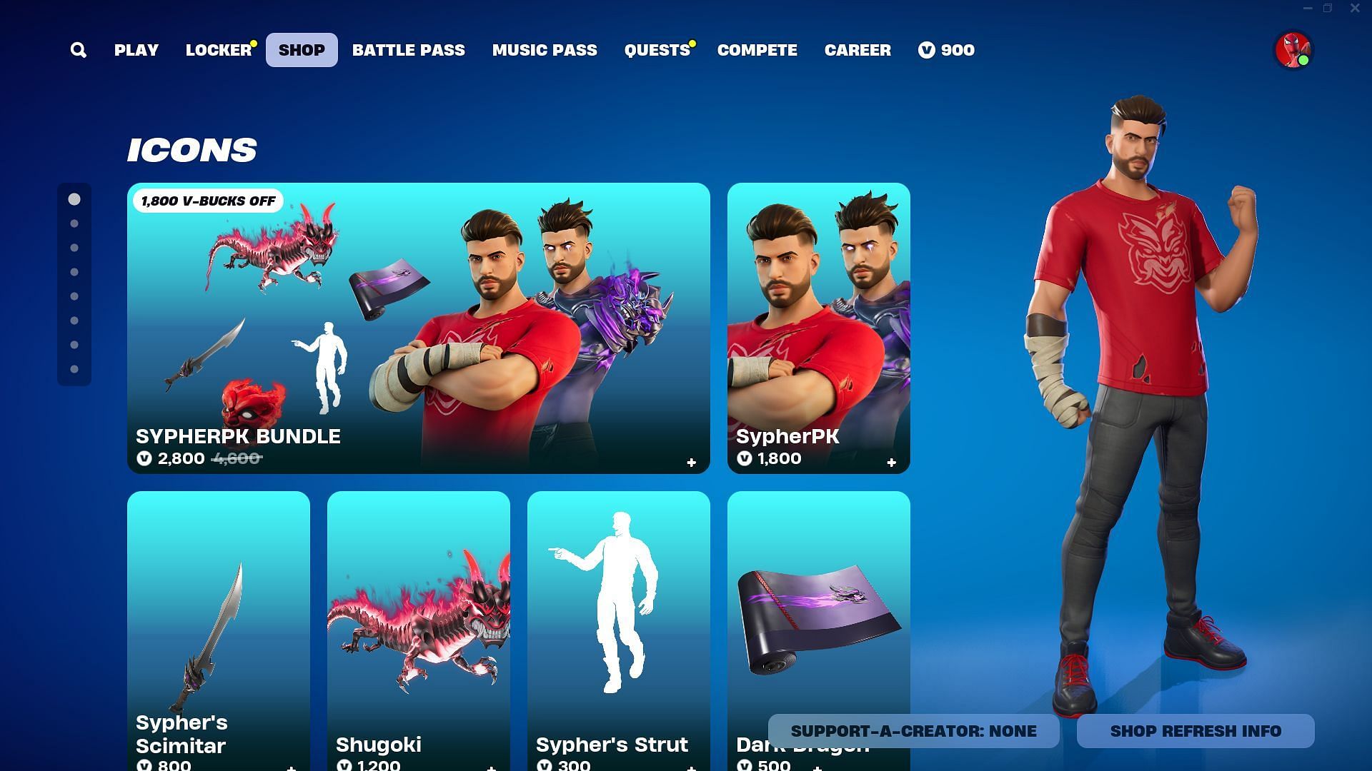 The SypherPK skin can be purchased via the SypherPK Bundle (Image via Epic Games)