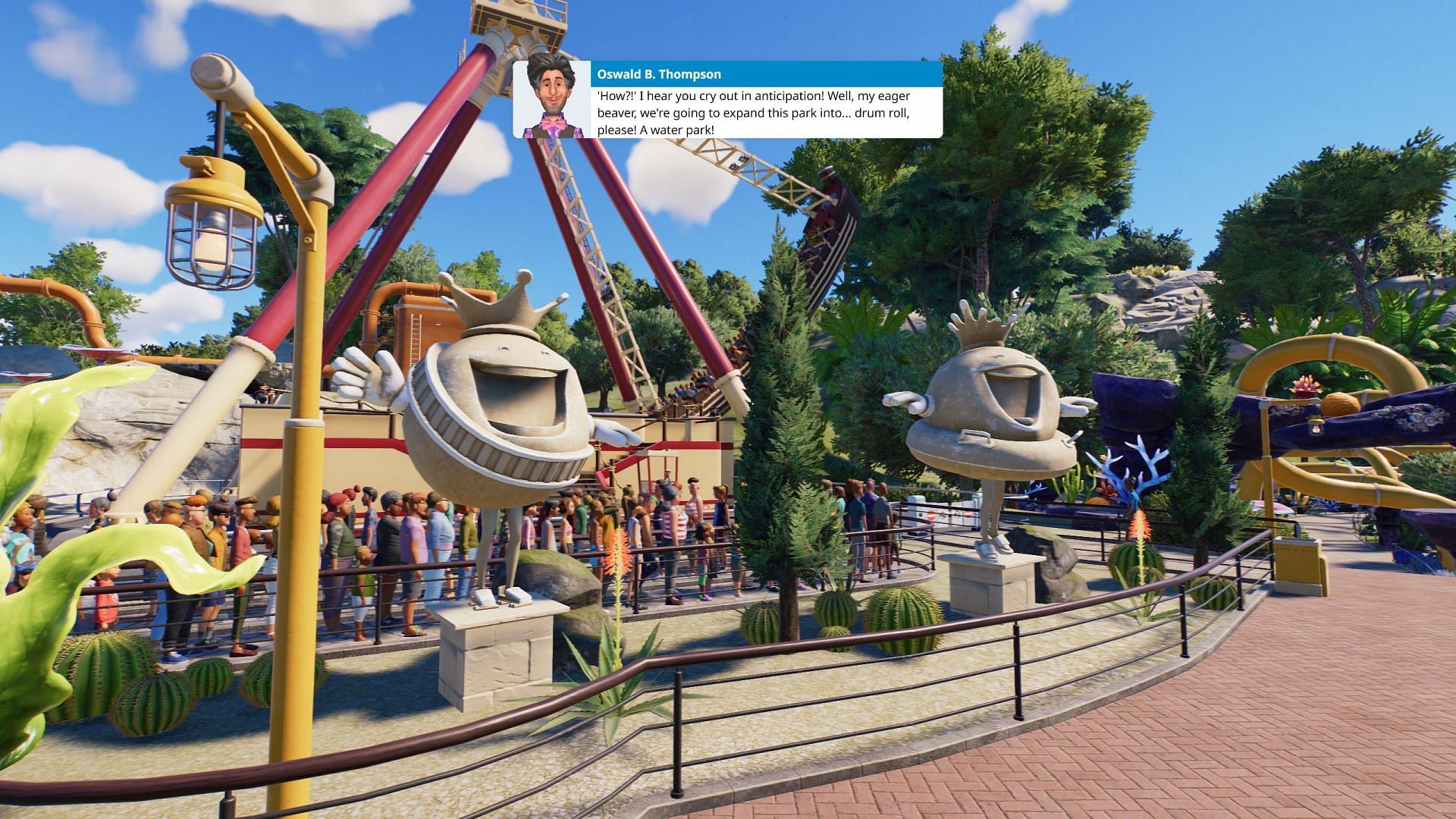 Water parks are introduced during Career too (Image via Frontier Developments)