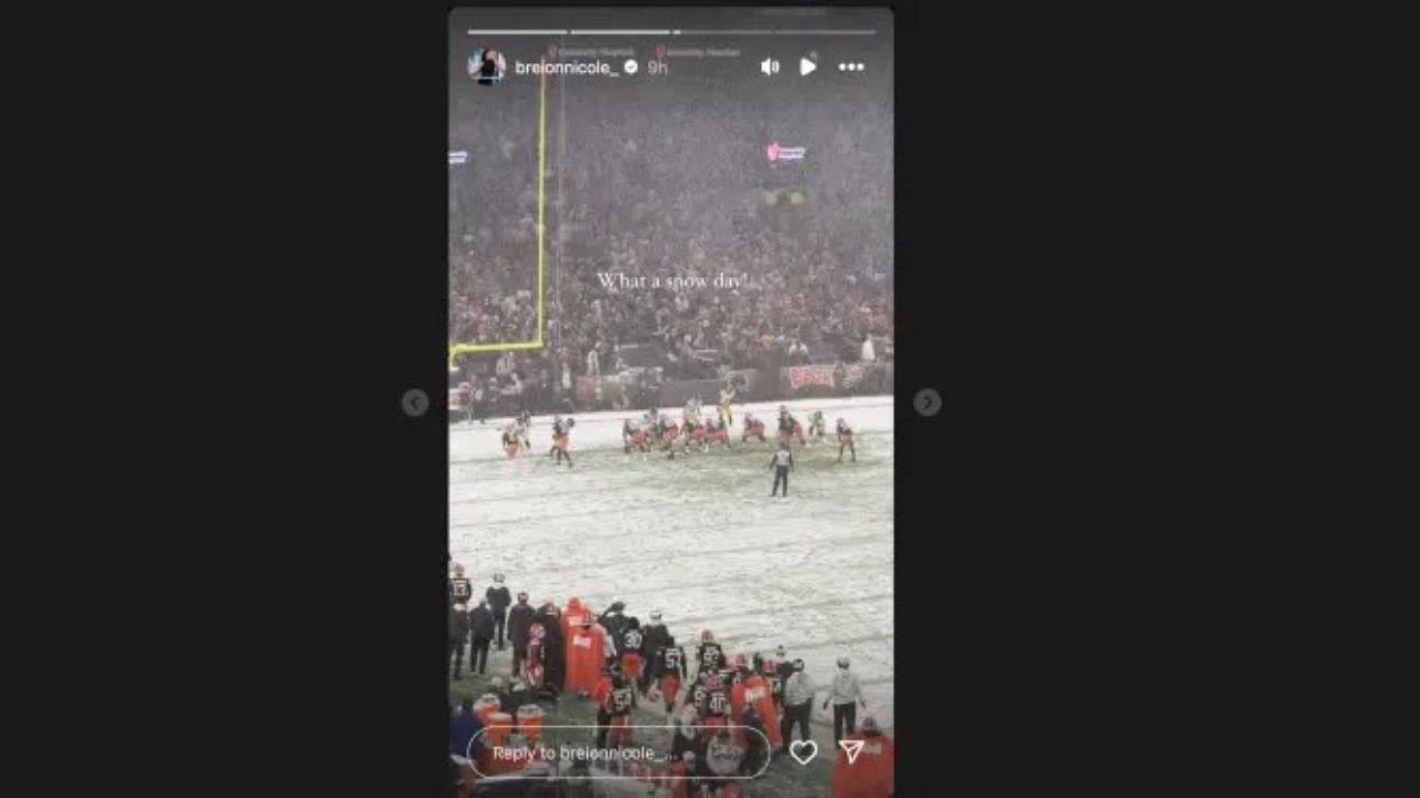 Breion Alllen IG status for husband Jameis Winston's TD