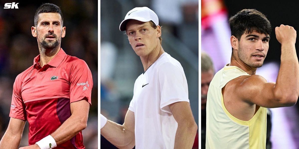 Novak Djokovic was pulled out of the ATP Finals 2024, while Jannik Sinner and Carlos Alcaraz lead the field. (Photos: Getty)