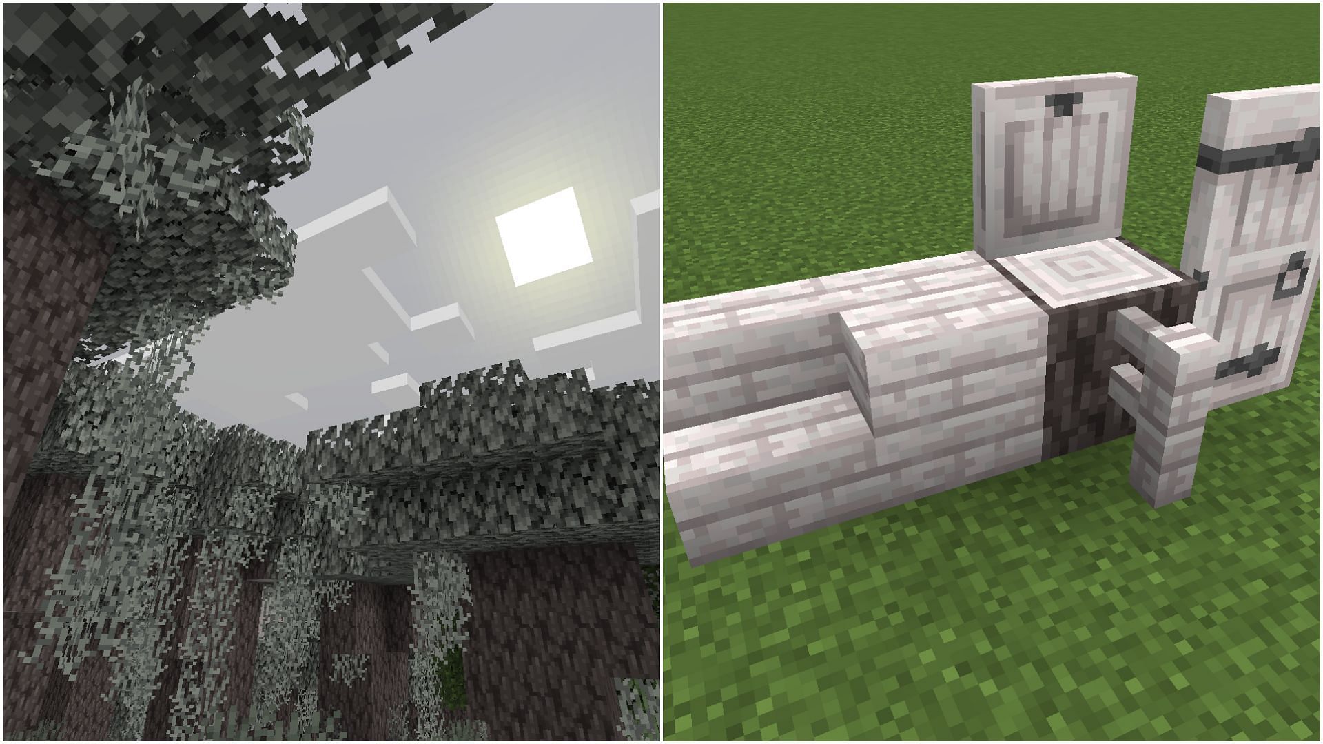 New pale oak trees will grow in the new Pale Garden (Image via Mojang Studios)